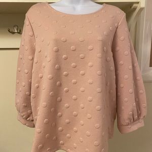NWT!!! Pink textured long sleeve sweater